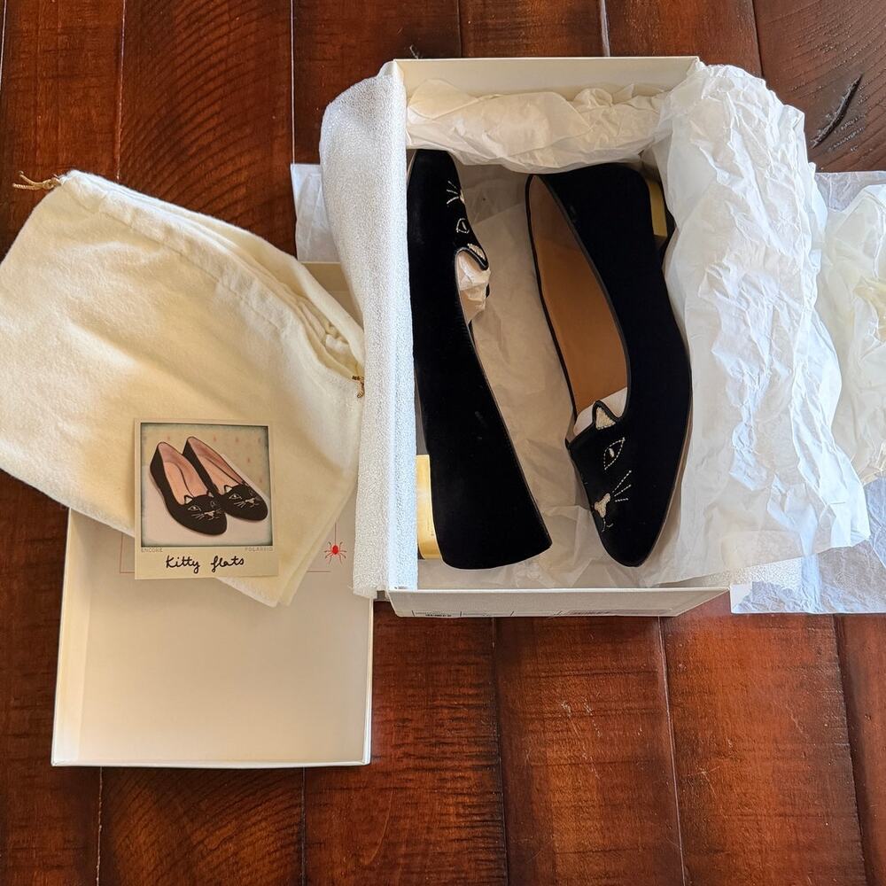 Charlotte Olympia Kitty Flats Size 8 - Picture 2 of 6